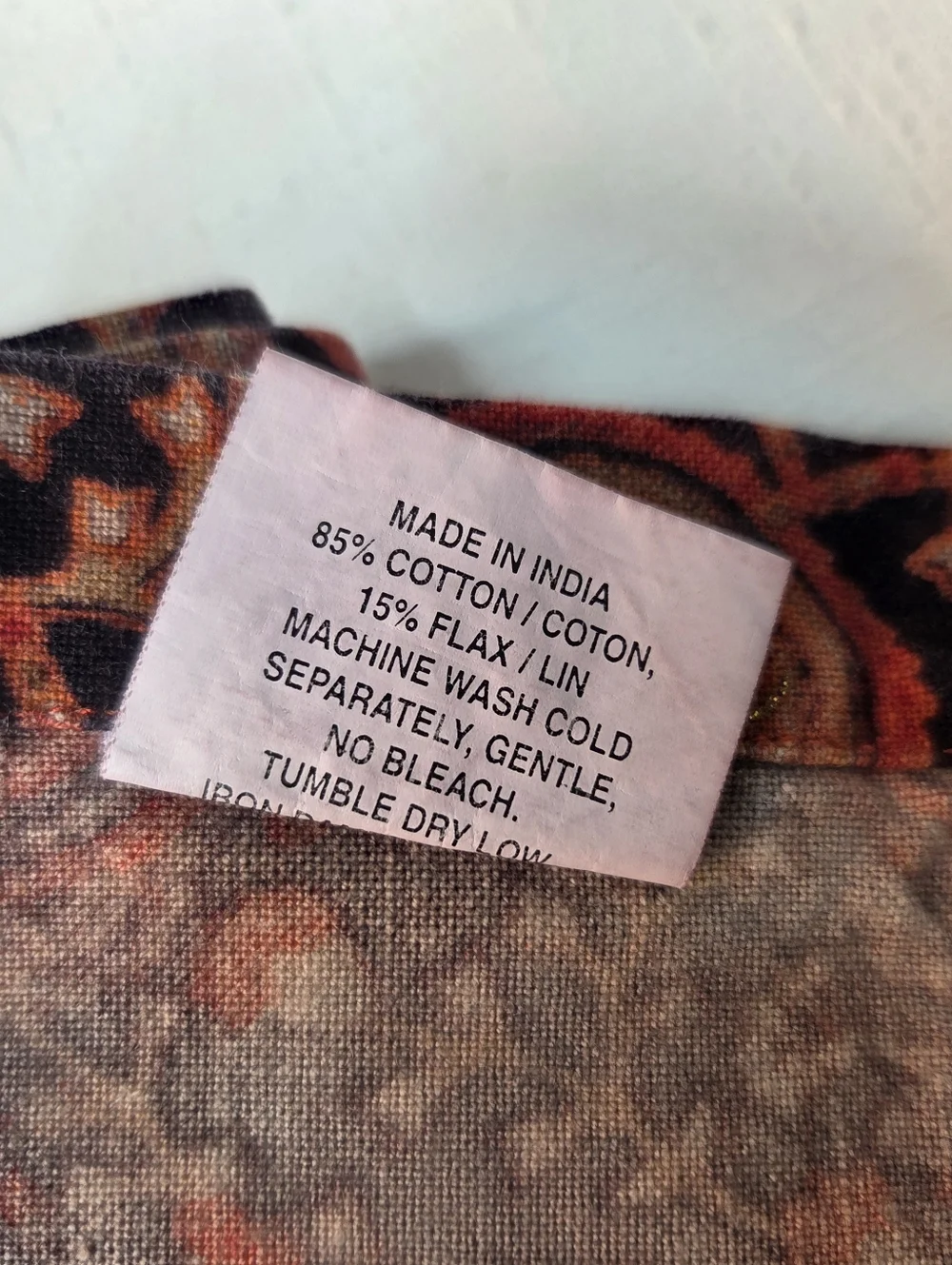 Crate & Barrel Rajasthan Napkin Set (4) – Block Print Medallion Cotton